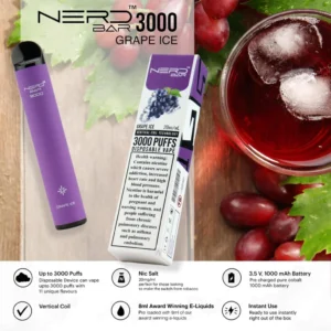 Nerd Bar 3000 Grape ice