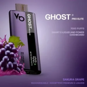 Buy Vapes Bars Ghost Pro Elite 7000 Sakura Grape Online in Dubai