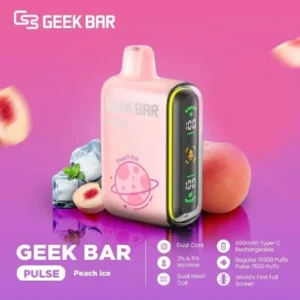 Buy Geekbar pulse 15000 puffs peach ice in dubai