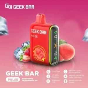 geekbar pulse 15000 puffs strawberry watermelon ice disposable vape